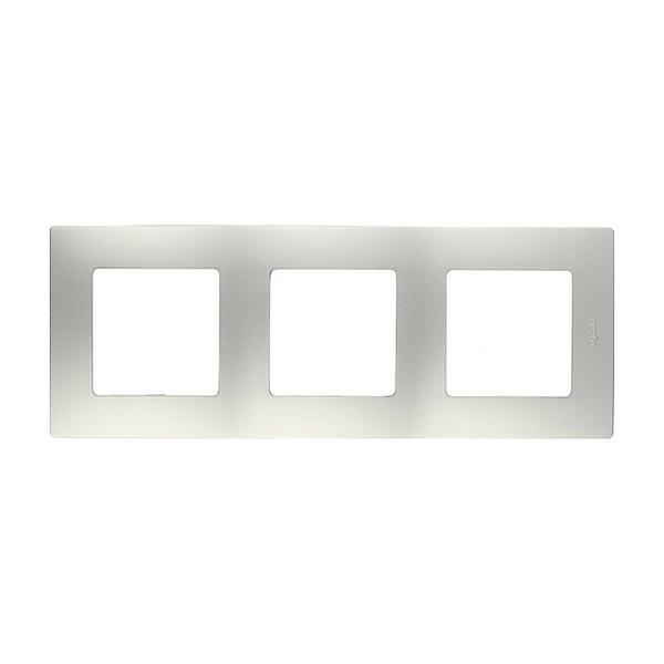 Рамка Legrand Etika 672553 трехместная универсальная алюминий