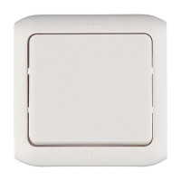 Выключатель Legrand Quteo 782300 одноклавишный открытая установка белый IP44 влагозащищенный