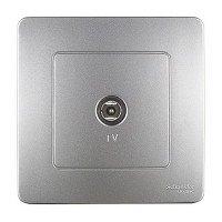 Розетка телевизионная с рамкой Schneider Electric Blanca BLNTS000013 скрытая установка алюминий