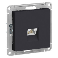 Розетка компьютерная Schneider Electric Atlas Design ATN001083 скрытая установка карбон один модуль RJ45