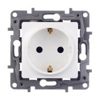 Розетка Legrand Etika 672221 скрытая установка белая с заземлением