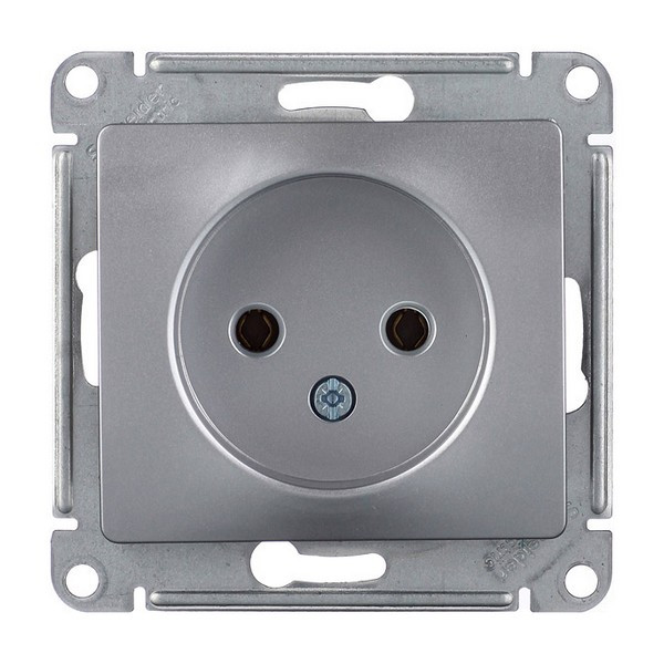 Розетка Schneider Electric Glossa GSL000341 скрытая установка алюминий без заземления