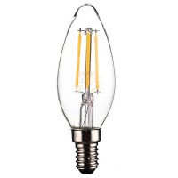 Лампа светодиодная Osram 4 Вт E14 филаментная свеча С37 2700К теплый белый свет 220 В прозрачная