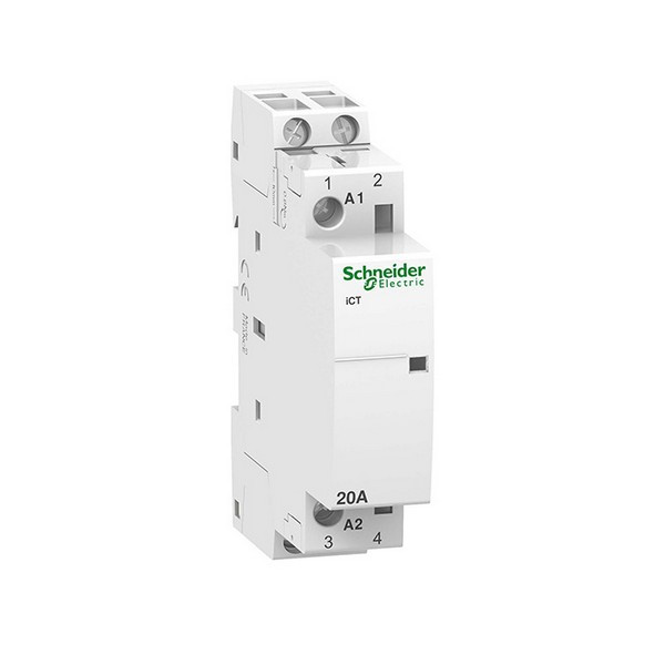 Контактор модульный Schneider Electric Acti 9 iCT (A9C22722) 220 В 20 А тип AC 2P клеммы тунельного типа