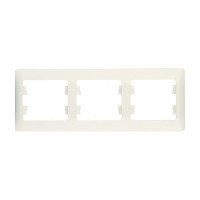 Рамка Schneider Electric Glossa GSL000103 трехместная горизонтальная белая