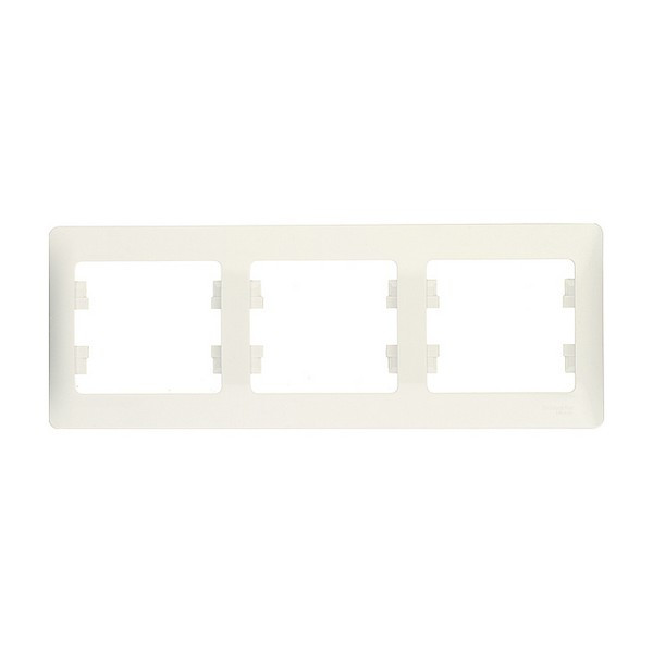 Рамка Schneider Electric Glossa GSL000103 трехместная горизонтальная белая