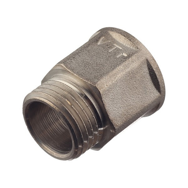 Удлинитель VALTEC (VTr.197.N.0420) 20 мм х 1/2 ВР(г) х 1/2 НР(ш) латунный