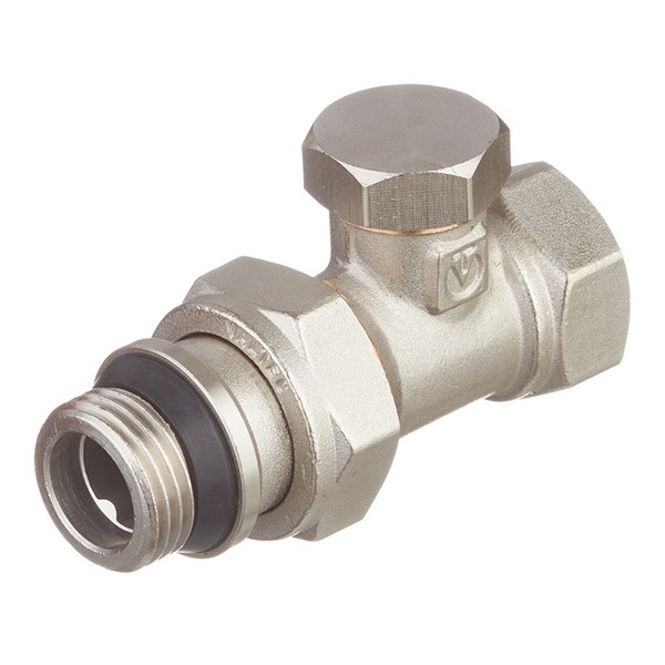 Клапан (вентиль) запорный прямой VALTEC (VT.020.NR.04) 1/2 НР(ш) х 1/2 ВР(г) для радиатора с дополнительным уплотнением