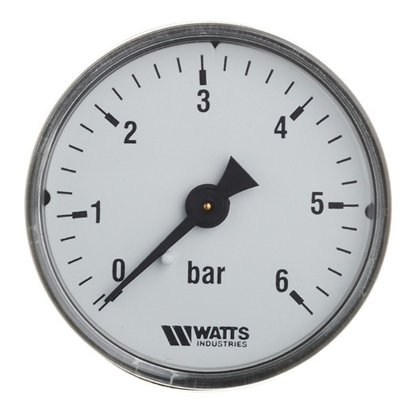 Манометр Watts (10008092) 1/4 НР(ш) аксиальный 6 бар d50 мм