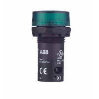 Лампа сигнальная ABB 230BCL-523G (1SFA619403R5232) 220 В 1 А тип AC на дверцу щита зеленая