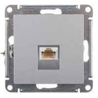 Розетка компьютерная Schneider Electric Atlas Design ATN000383 скрытая установка алюминий один модуль RJ45
