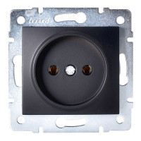 Розетка Lezard KARINA 707-4288-121B скрытая установка черный бархат