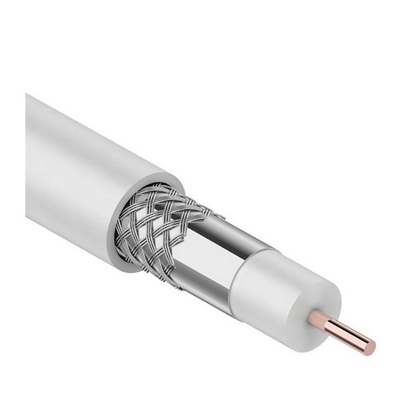 Кабель коаксиальный телевизионный RG-6U 1x0,9 мм2 экранированный Proconnect (100 м)