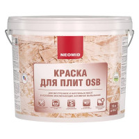 Краска водно-дисперсионная для плит OSB Neomid для внутренних и наружных работ 14 кг