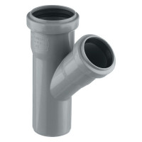 Тройник Pro Aqua Comfort d50х40 мм 45° пластиковый для внутренней канализации