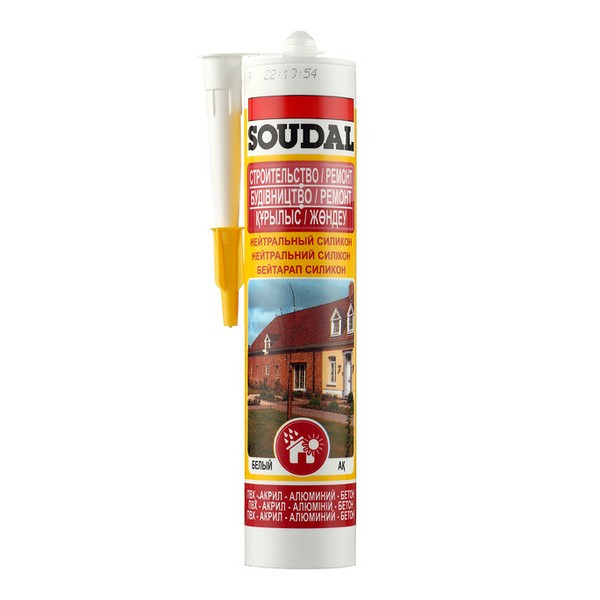 Герметик силиконовый нейтральный Soudal белый 280 мл