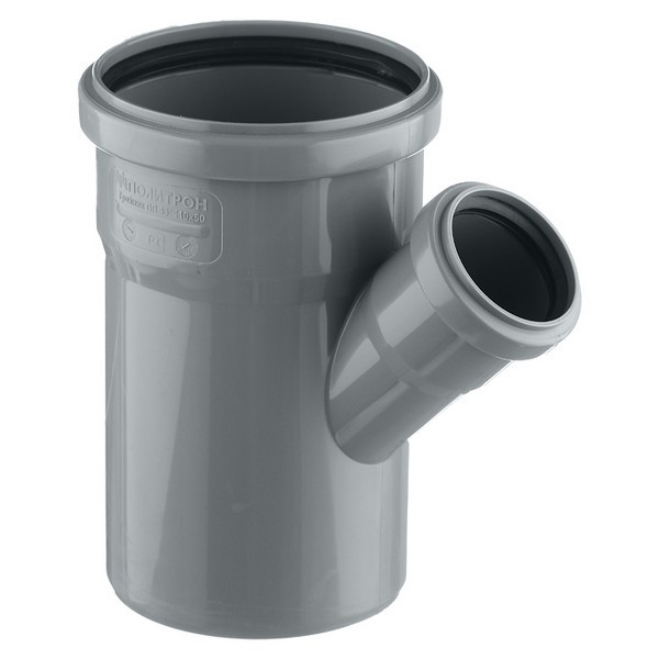 Тройник Pro Aqua Comfort d110х50 мм 45° пластиковый для внутренней канализации
