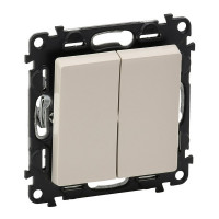 Переключатель Legrand Valena LIFE 752508 двухклавишный 2 направления скрытая установка слоновая кость
