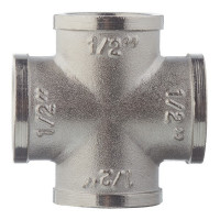 Крестовина VALTEC (VTr.760.N.0004) 1/2 ВР(г) х 1/2 ВР(г) х 1/2 ВР(г) х 1/2 ВР(г) латунная
