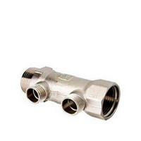 Коллектор VALTEC (VTc.500.N.0602) 1 ВР(г) х 2 выхода 1/2 НР(ш) х 1 НР(ш)