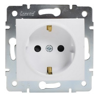 Розетка Lezard KARINA 707-0288-124B скрытая установка белая со шторками