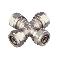 Крестовина VALTEC (VTm.341.N.161616) 16 обж(ц) х 16 обж(ц) х 16 обж(ц) х 16 обж(ц)