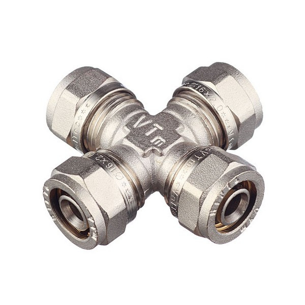 Крестовина VALTEC (VTm.341.N.161616) 16 обж(ц) х 16 обж(ц) х 16 обж(ц) х 16 обж(ц)