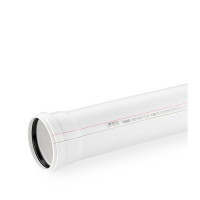 Труба канализационная Rehau Raupiano Plus d50x1000 мм пластиковая шумопоглощающая для внутренней канализации