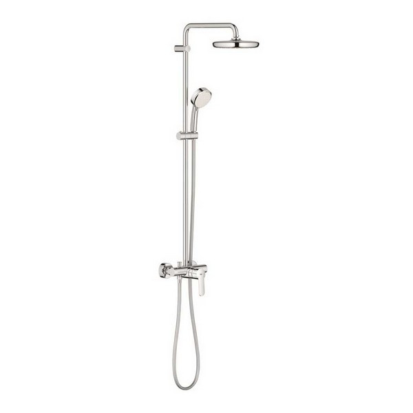 Душевая система GROHE Tempesta Cosmopolitan c верхним душем D210 мм F1 и ручной лейкой D100 мм F2 со смесителем