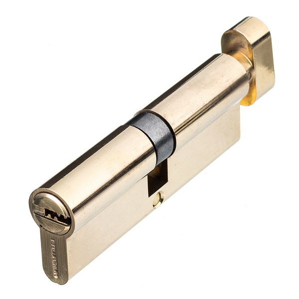 Цилиндр Palladium C BK PB 90 (45х45) мм ключ/вертушка латунь