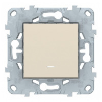 Переключатель Schneider Electric Unica NEW NU520544N одноклавишный перекрестный скрытая установка бежевый с подсветкой