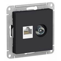 Розетка телевизионная/компьютерная Schneider Electric Atlas Design ATN001089 скрытая установка карбон модули TV и RJ45