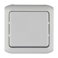 Выключатель Legrand Quteo 782330 одноклавишный открытая установка серый IP44 влагозащищенный