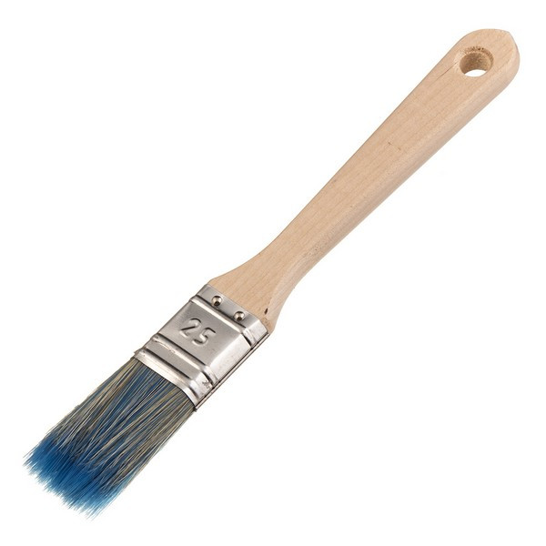 Кисть плоская смешанная щетина Wenzo Wood 25х15 мм для красок на водной основе