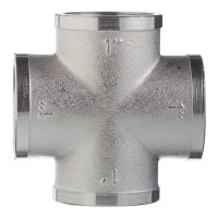 Крестовина VALTEC (VTr.760.N.0006) 1 ВР(г) х 1 ВР(г) х 1 ВР(г) х 1 ВР(г) латунная