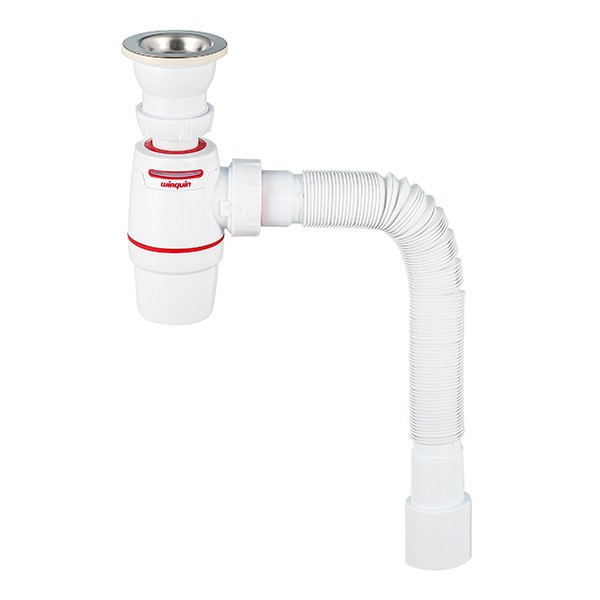 Сифон для мойки WIRQUIN NEO Air System 30987083 1 1/2"х40 мм система воздушный клапан с выпуском D 70 мм и гибким соединением 40/50