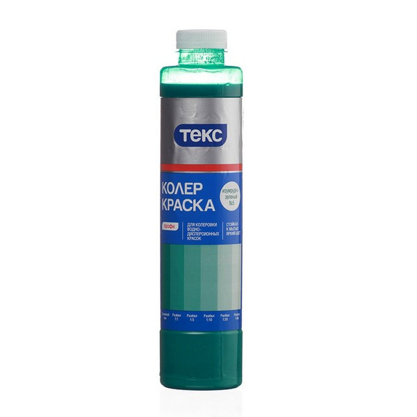 Колер краска Текс Профи изумрудно-зеленая №5 0,75 л