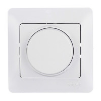 Диммер с рамкой Schneider Electric Glossa GSL000134 скрытая установка белый 60-300 Вт поворотный