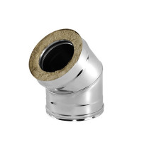 Отвод Вулкан V50R 45° х d150х250 мм с изоляцией AISI 321/304