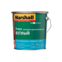 Лак алкидно-уретановый яхтный Marshall Protex бесцветный 2,5 л глянцевый