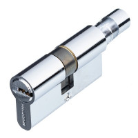 Цилиндр Palladium 60 C BK CP 60 (30х30) мм ключ/вертушка хром