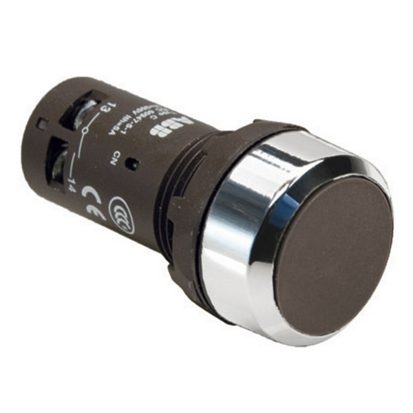 Кнопка ABB CP1-30B-10 (1SFA619100R3016) 300 В 1НО черная без фиксации