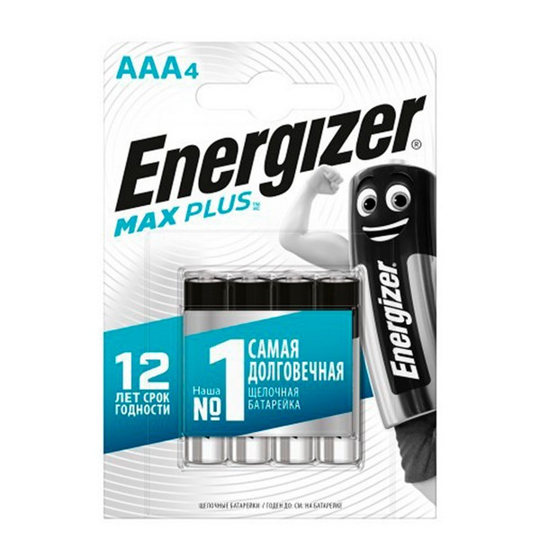 Батарейка Energizer Max Plus AAA мизинчиковая LR03 1,5 В (4 шт.)