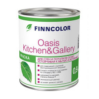 Краска водно-дисперсионная Finncolor OASIS KITCHEN & GALLERY моющаяся белая основа А 0,9 л