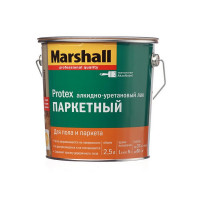 Лак алкидно-уретановый паркетный Marshall Protex бесцветный 2,5 л полуматовый