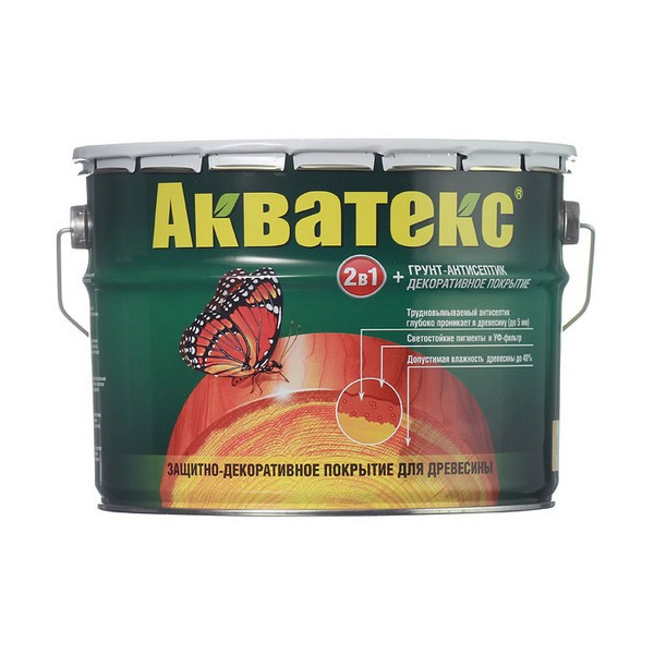 Антисептик Акватекс декоративный для дерева сосна 10 л