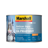 Грунт-эмаль по ржавчине Marshall Anticorr Aqua белая основа BW полуглянцевая 0,5 л