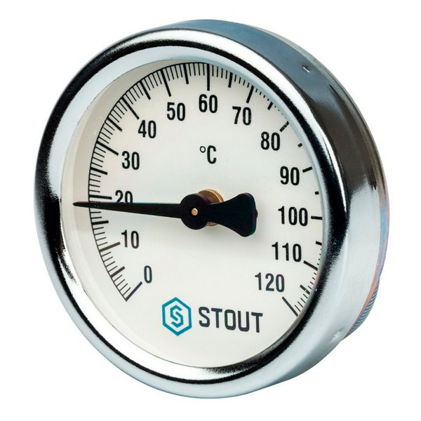 Термометр Stout (SIM-0004-630015) 1/2 НР(ш) накладной 63 мм 120 °С
