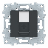 Розетка компьютерная Schneider Electric Unica NEW NU541154 скрытая установка антрацит один модуль RJ45 cat 5е UTP
