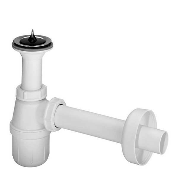 Сифон для раковины VIEGA 103927 1 1/4"x32 накладка D 50 мм из нержавеющей стали c пробкой